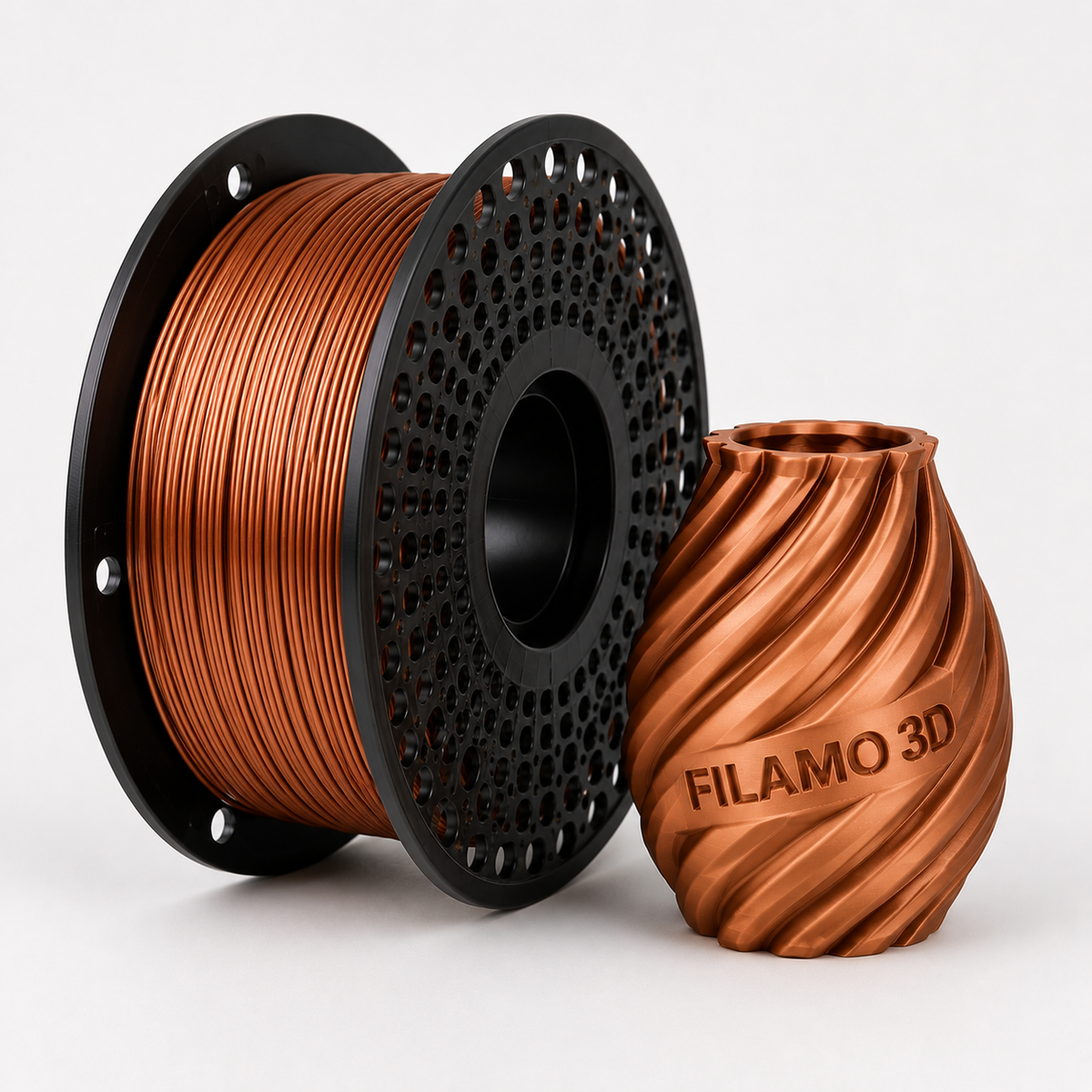 Filamento PLA Effetto Metallo 1,75mm 1kg per Stampante 3D - Filamo3D - 3 Colori Disponibili